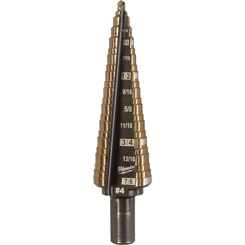 Foret &eacute;tag&eacute;, 3/16"/#4 - #4/7/8", Incr&eacute;ments de 1/32", Acier rapide au cobalt WestPier