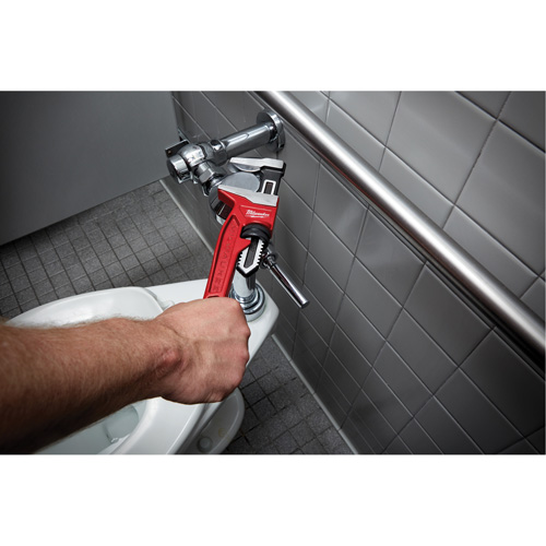 Cl&eacute; &agrave; tuyau &agrave; m&acirc;choires lisses, Cap des m&acirc;choires 2-5/8", Longueur 12", Fini Rev&ecirc;tement en poudre, Prise Ergonomique WestPier