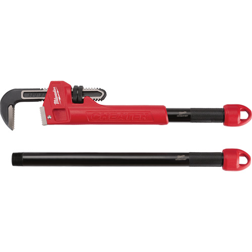 Cl&eacute; &agrave; tuyau adaptable Cheater, Cap des m&acirc;choires 2-1/2", Longueur 18"/24"/10", Fini Rev&ecirc;tement en poudre, Prise Ergonomique WestPier