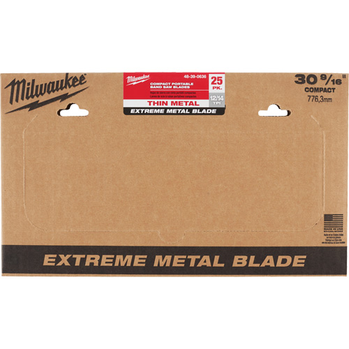 Lames-ruban pour coupes de m&eacute;taux extr&ecirc;mes, Acier rapide, 30-9/16" lo x 1/2" la x &eacute;paisseur 0,02", 12/14 dents par pouce WestPier