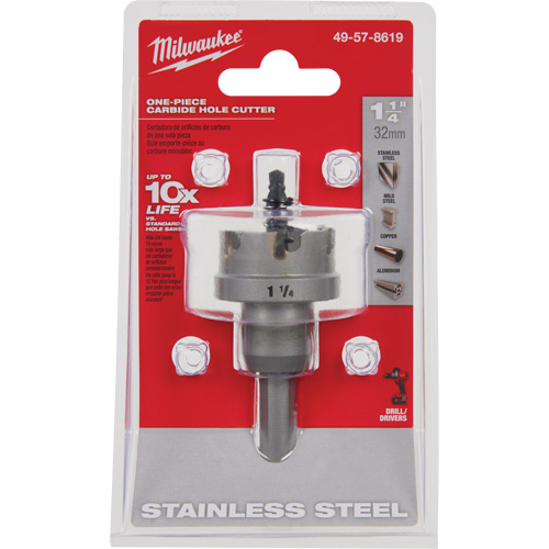 Scies-cloches au carbure monobloc, 1-1/4", Profondeur de la coupe de 3/16" WestPier