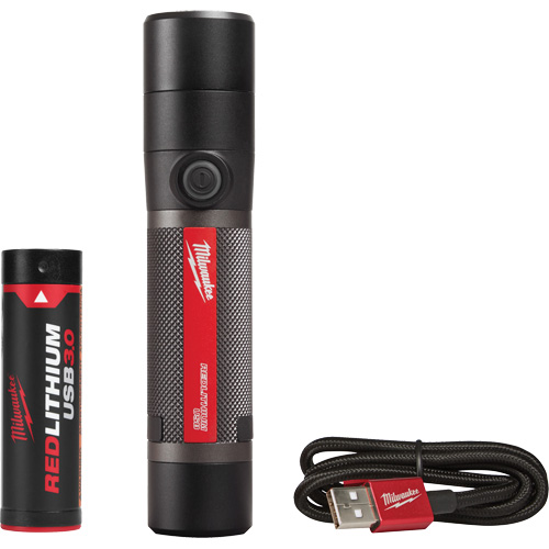 USB Compatible Compact Flashlight, LED, 800 Lumens, Rechargeable Batteries WestPier