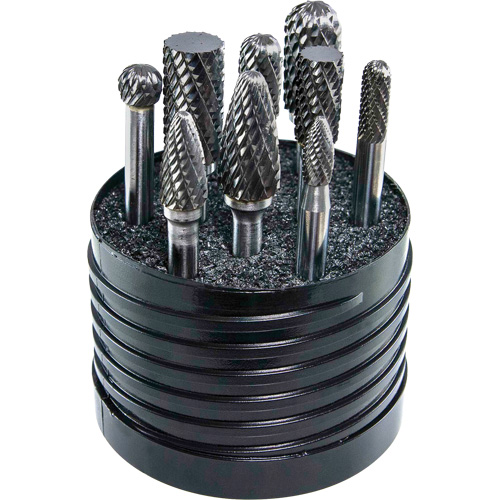 DRILLCO Magnum SET 1 Solid Carbide Double Cut Burr Set, 8 Pieces WestPier