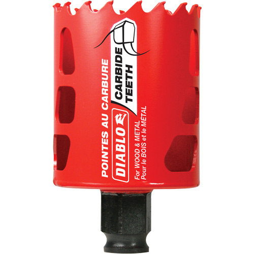 Wood & Metal Hole Saw, 2-1/8", 2-3/8" Depth of Cut, Carbide WestPier