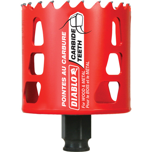Wood & Metal Hole Saw, 2-11/16", 2-3/8" Depth of Cut, Carbide WestPier