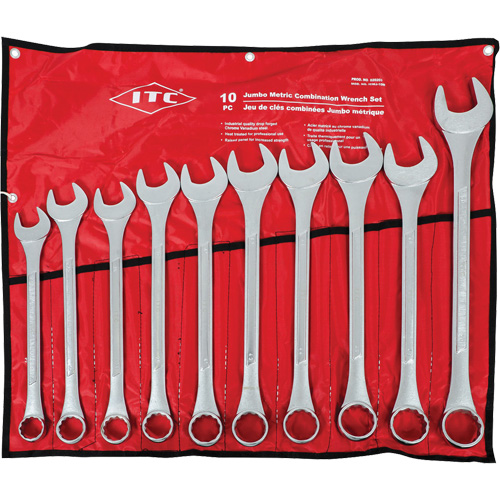 ICWJ-10M Jumbo Wrench Set, Combination, 10 Pieces, Metric WestPier