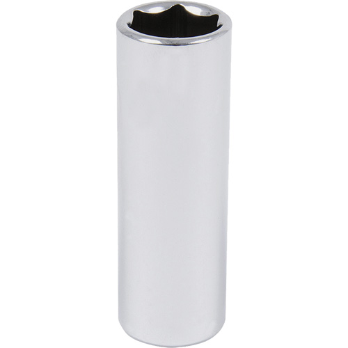 Chrome Socket, 9/16", 3/8" Drive, 6 Points, Deep WestPier