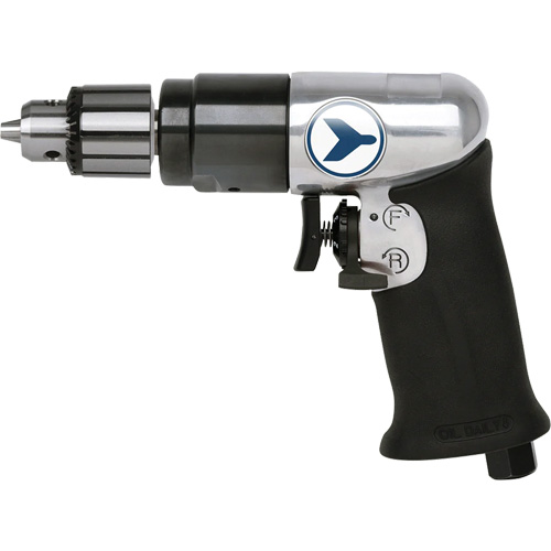 AD38VSRK Variable Speed Air Drill, 6 CFM, 1/4" NPT, 82 dBA, 3/8" Chuck, Keyed WestPier