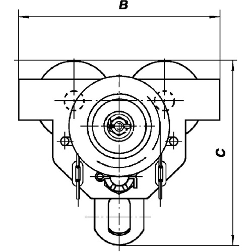 Chariot &agrave; engrenage pour usage intensif — s&eacute;rie SGT, 6600 lb (3 tonnes) Capacit&eacute;, 4" - 8-1/32" WestPier