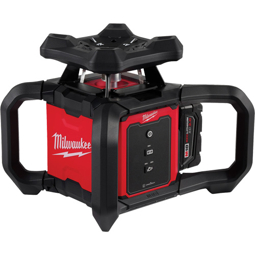 M18 Red Exterior Rotary Laser Level Kit with Receiver, 2000' (609.6 m) WestPier