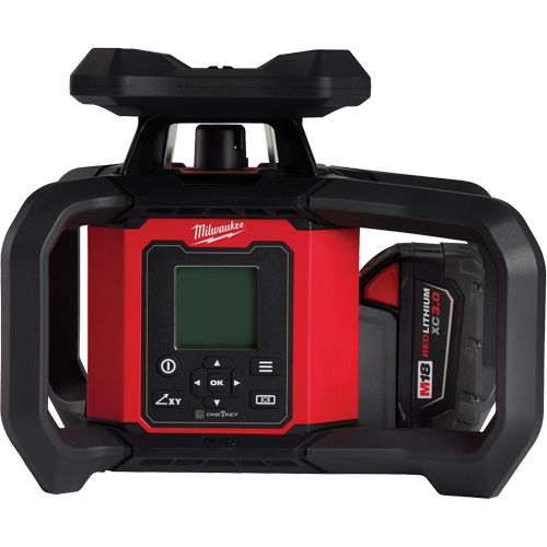 M18 Red Exterior Dual Slope Rotary Laser Level Kit with Receiver & Remote, 4000' (1219.2 m) WestPier
