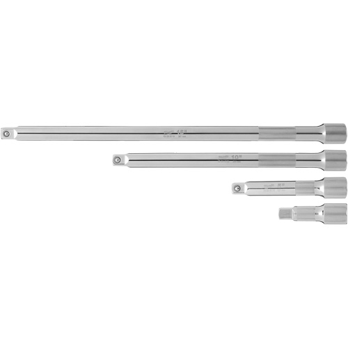Drive Extension Set, 1/2" Drive, Chrome Finish, 4 Pcs WestPier