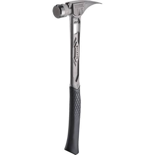 TIBONE Milled Titanium Framing Hammer, 15 oz., Solid Steel Handle, 17-17/50" L WestPier