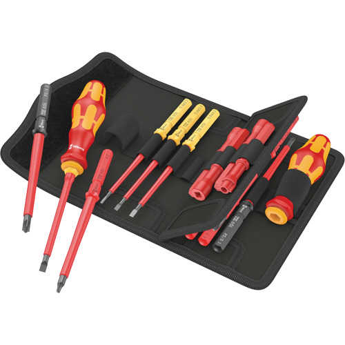 Jeu de tournevis isol&eacute;s pour vis fendues, 1000 V, 18 Mcx WestPier