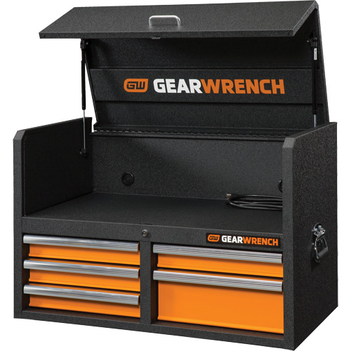 Coffre &agrave; outils de s&eacute;rie GSX, 36" la, 5 tiroirs, Noir/Orange WestPier