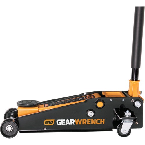 Heavy-Duty Floor Jack, 3 Ton(s) Capacity, 5-1/4" Lowered, 18-1/4" Raised, Manual Hydraulic WestPier