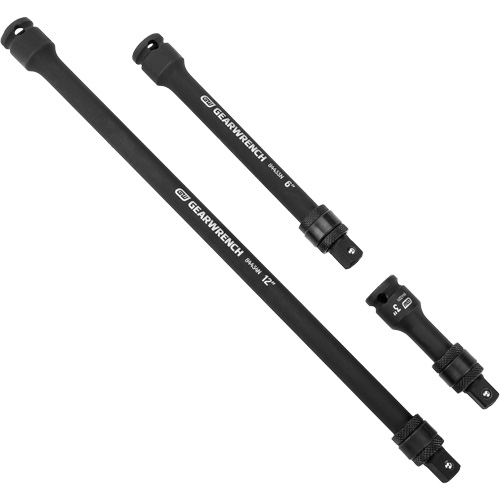 3-Piece Impact Locking Extension Set, 3/8" Drive, Manganese Phosphate Finish, 3 Pcs WestPier