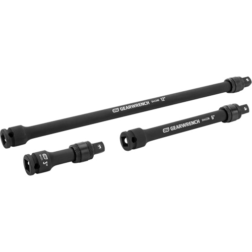 3-Piece Impact Locking Extension Set, 3/8" Drive, Manganese Phosphate Finish, 3 Pcs WestPier