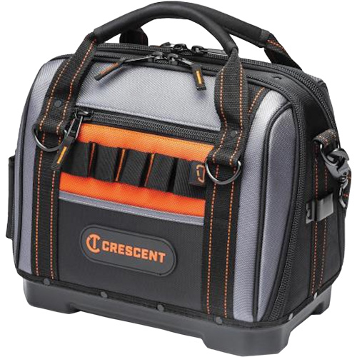 Sac ouvert de 14" pour outils d'ouvrier, Polyester, 32 pochettes, Noir/Gris WestPier