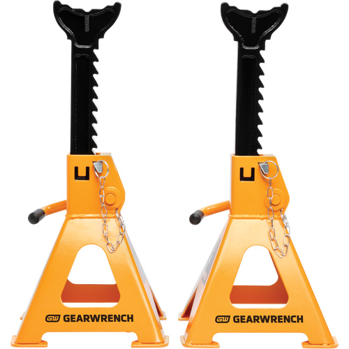 Ratcheting Jack Stand, Locking Pin, 3 tons Capacity, 11-3/4" - 17-1/2" H WestPier