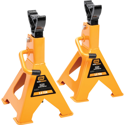 Ratcheting Jack Stand, Locking Pin, 3 tons Capacity, 11-3/4" - 17-1/2" H WestPier
