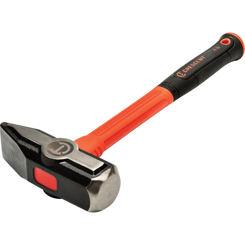 Fiberglass Blacksmith Hammer, 4 lbs Head Weight, 14" L WestPier