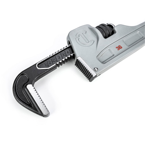Cl&eacute; &agrave; tuyaux, Cap des m&acirc;choires 5", Longueur 36", Fini Rev&ecirc;tement en poudre, Prise Non-ergonomique WestPier