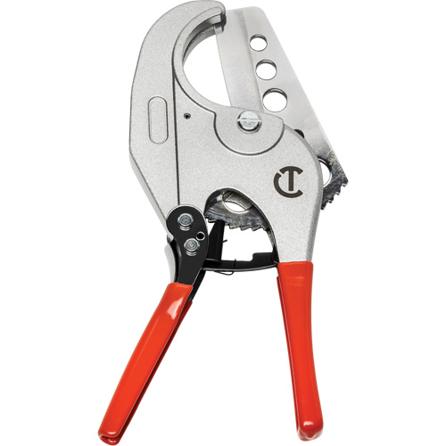 Ratcheting PVC Pipe Cutter with Dipped Grips, 1/4"- 2-3/8" Capacity WestPier