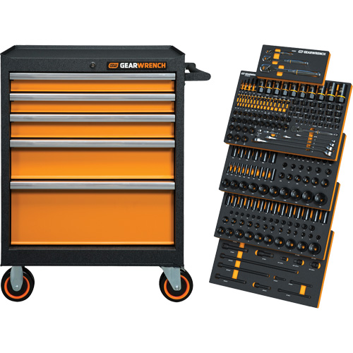 Jeu d'outils de m&eacute;canicien dans des plateaux modulaires en mousse avec conteneur de rangement, 247 morceaux WestPier