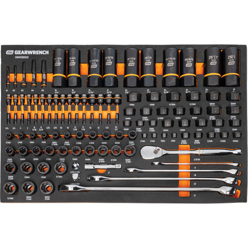 Jeu d'outils de m&eacute;canicien dans des plateaux modulaires en mousse avec conteneur de rangement, 247 morceaux WestPier