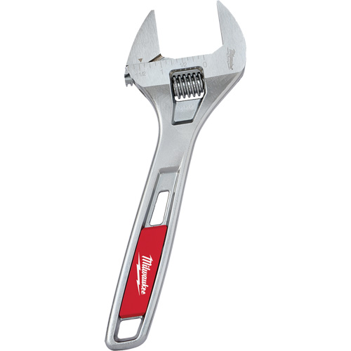 Wide Jaw Adjustable Wrench, 8" L, Chrome WestPier