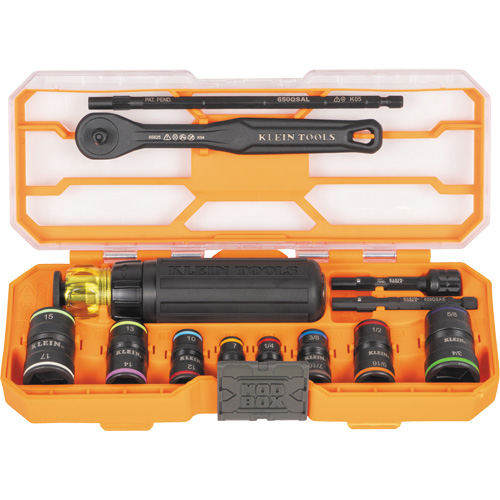 Flip-16 KNECT Ratcheting Impact Flip Socket Screwdriver Set, 13 Pcs WestPier