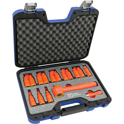 Douille isol&eacute;e, foret hex SAE & m&eacute;trique &agrave; prise 3/8" avec fixation, 1000 V, 16 M WestPier