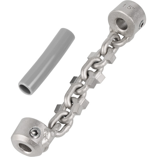 Chaîne de nettoyage de tuyaux de 1-1/4" - 1-1/2" pour c&acirc;ble de serpent &agrave; chaîne de 1/4" WestPier