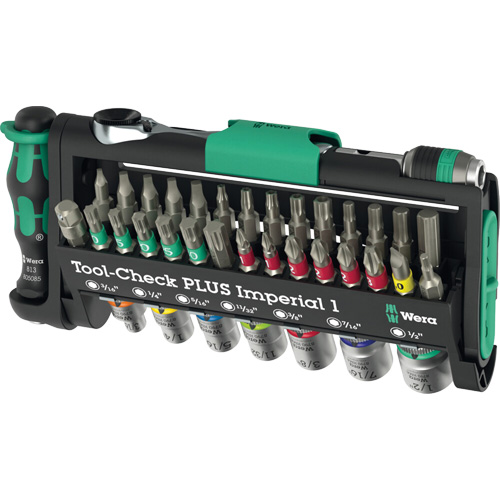 Tool-Check PLUS Imperial 1 Tool Set, 39 Pcs, 1/4" Drive Size WestPier