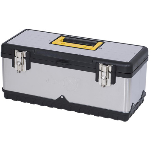 JPSTB-20 Stainless Steel Hand Tool Box, 9-63/100" D x 20" W x 8-7/8" H, Black/Silver WestPier