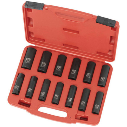 IPS-1312DM Metric Socket Set, 13 Pcs, Impact, 1/2" Drive Size, Deep WestPier