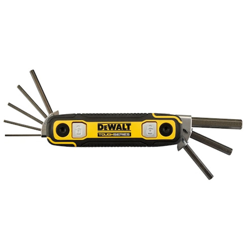 TOUGHSERIES Folding Locking Hex Key, 8 Pcs., Imperial WestPier