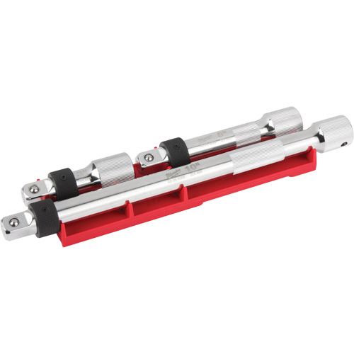 Jeu de rallonges verrouillables, Prise de 1/2", Fini Chrome, 3 M WestPier