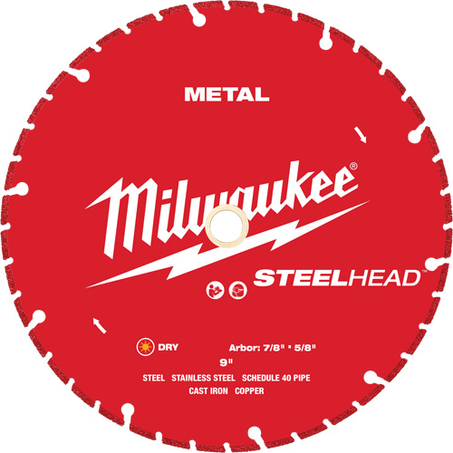 STEELHEAD Cutting Diamond Blade, 9", Metal Use WestPier