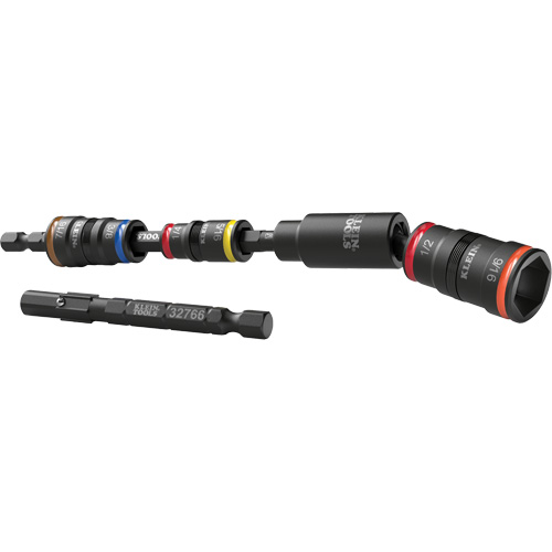 Impact Flip Socket Set With Swivel Adapter, Hex, 1/4" Drive, 6 Pcs WestPier