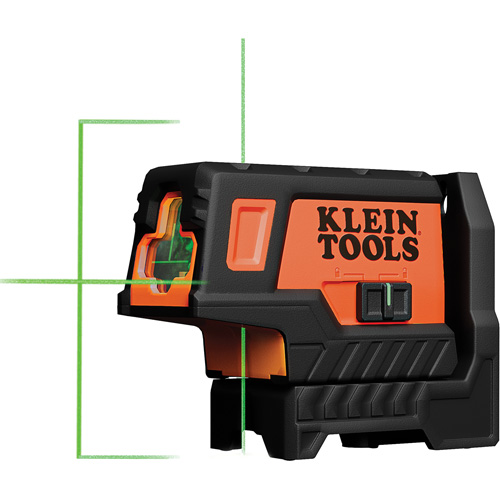 Niveau laser compact &agrave; lignes vertes en croix avec point daplomb WestPier