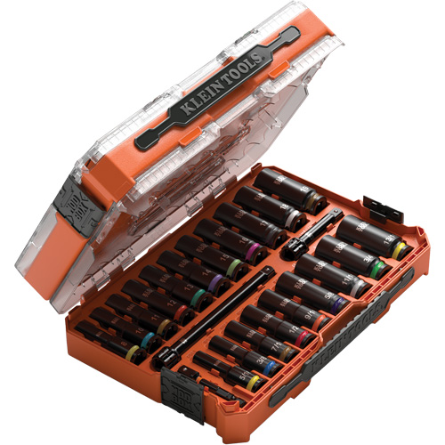 KNECT Drive Socket Set, 23 Pcs, Impact, 3/8" Drive Size, Deep WestPier
