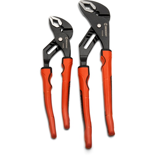 Grip Zone V-Jaw Tongue & Groove Plier Set with Dual Material Rawhide Handle, 2 Pieces WestPier