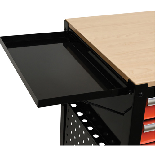 Utility Cart, 4 Drawers, Black/Orange WestPier