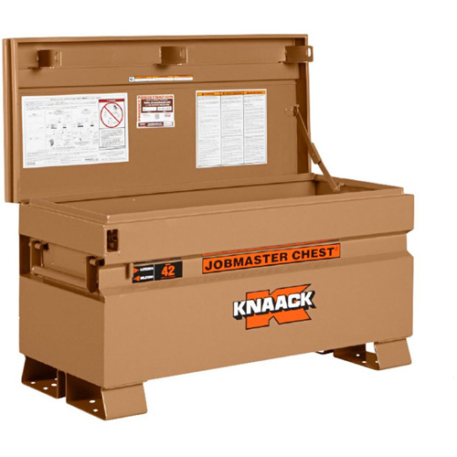 Model 42 Jobsite Chest with Padlock, 42" x 19" x 23-3/8", Steel, Tan WestPier