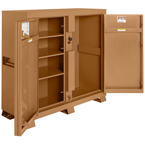 Model 111 Jobsite Cabinet with Padlock, Steel, 47.5 Cubic Feet, Tan WestPier