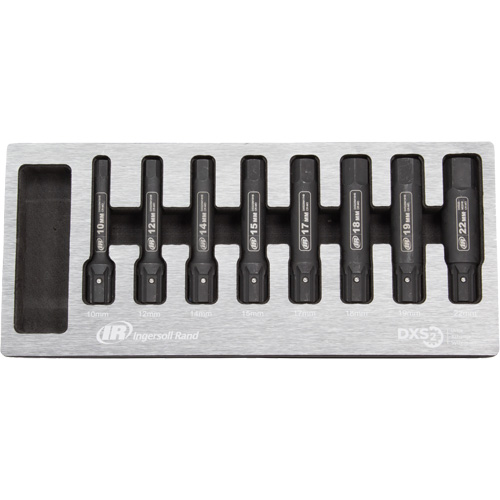 Metric Bit Impact Socket Set, Hex, 8 Pcs WestPier