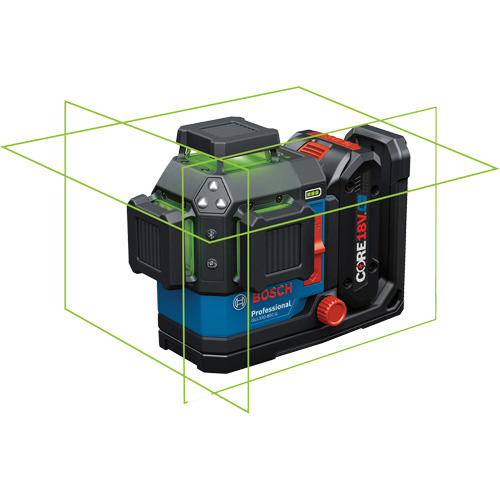 Laser dalignement/nivellement 360 connect&eacute; &agrave; faisceau vert &agrave; trois points WestPier