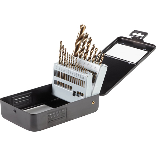 Gold Oxide Drill Bit Set, 21 Pieces, High Speed Steel WestPier